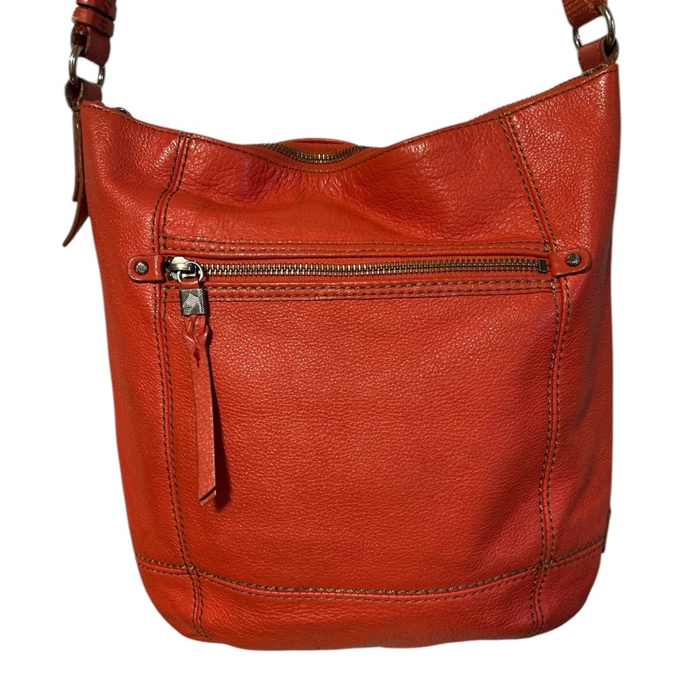 The Sak Leather Hobo  Bag Bright Fun Orange